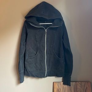 Black scuba hoodie